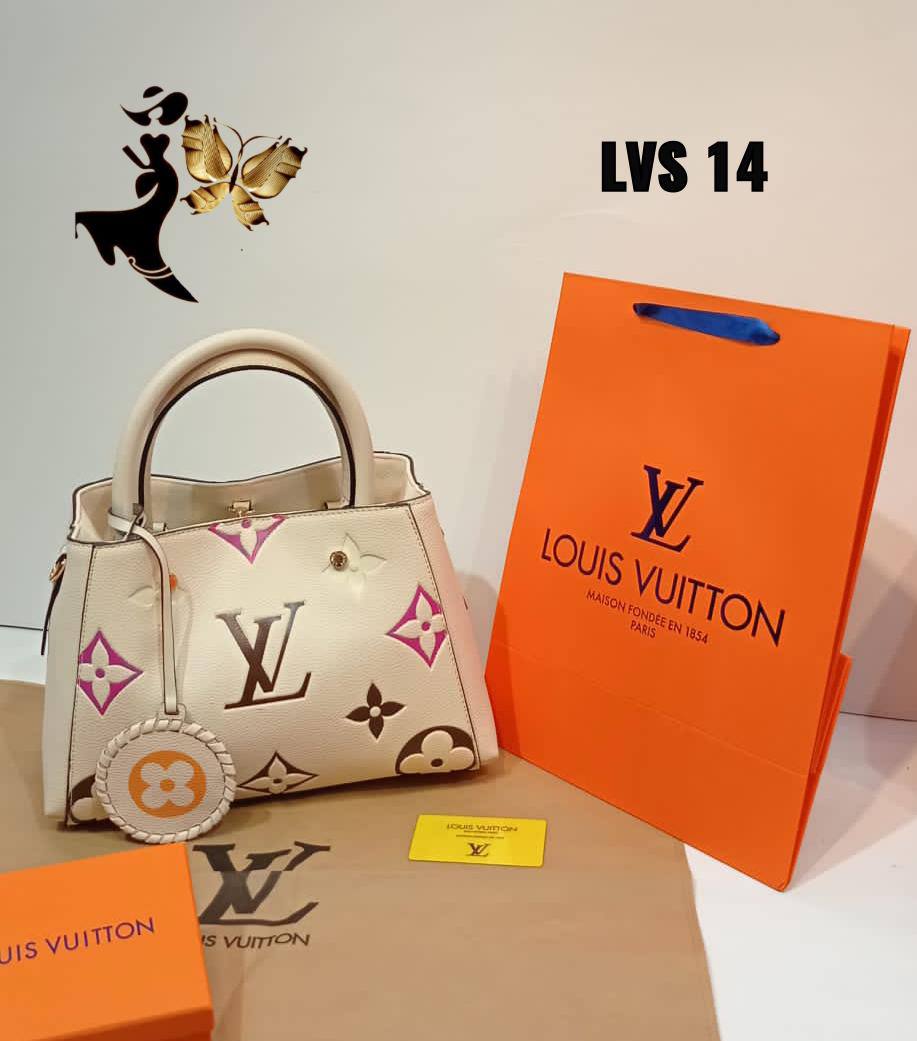 Louis Vuitton bicolor Monogram leather shoulder handbags