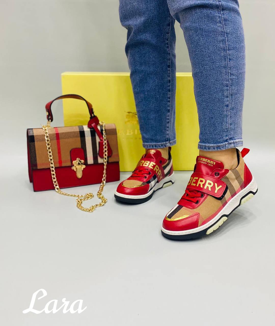 Burberry sneakers and handbags