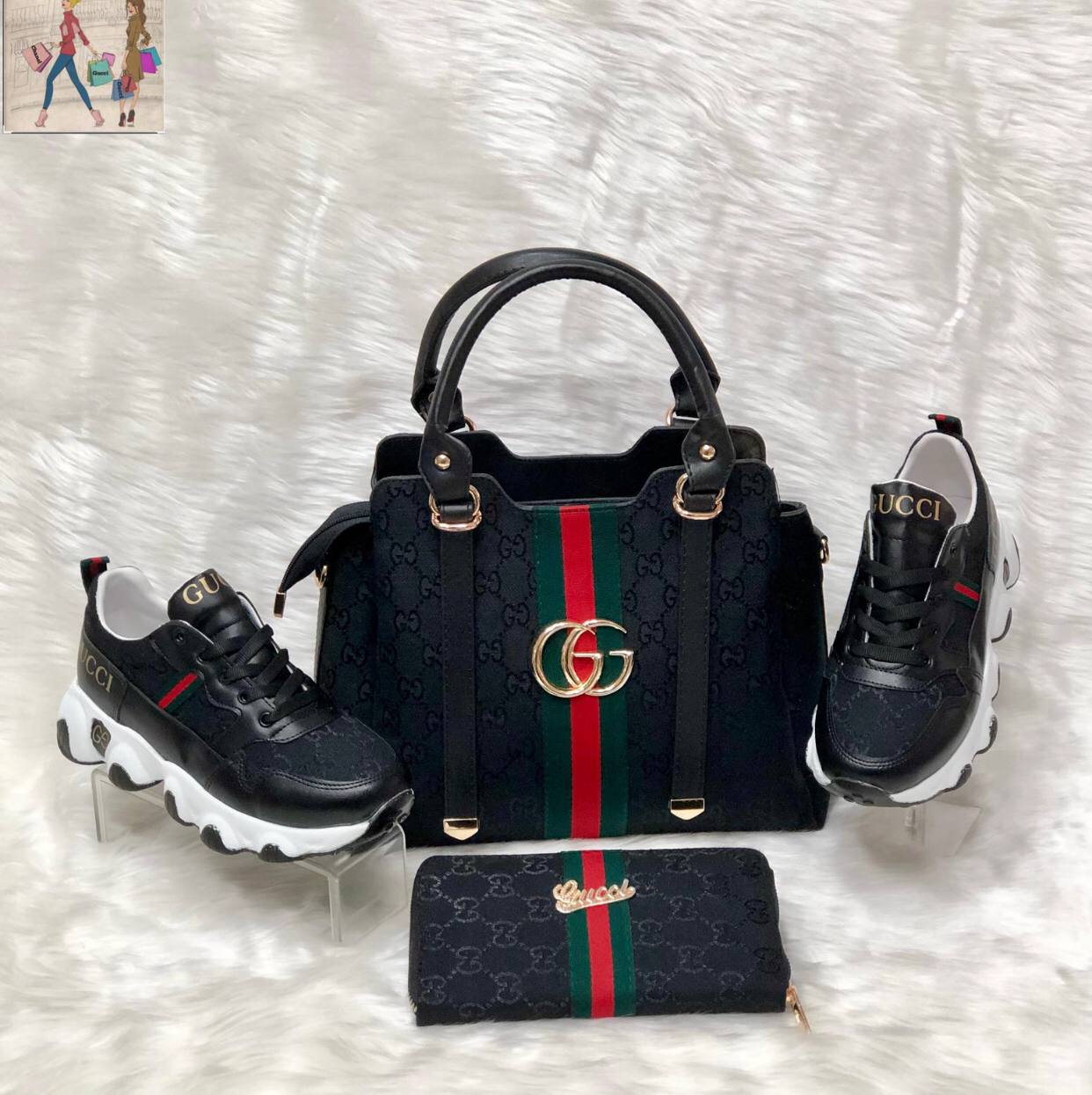 Gucci minion sneakers and handbag and wallet