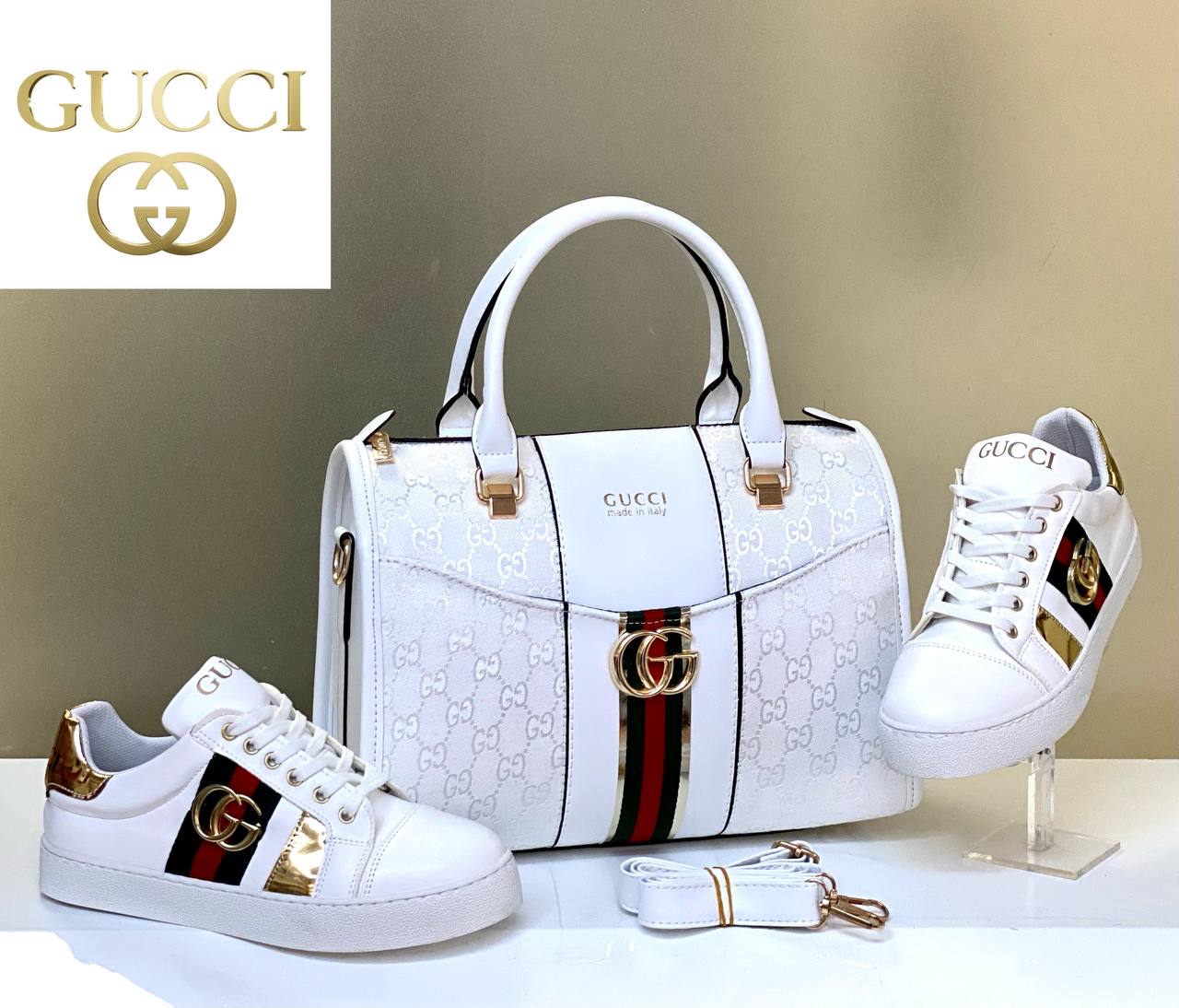 Gucci sneakers and handbag